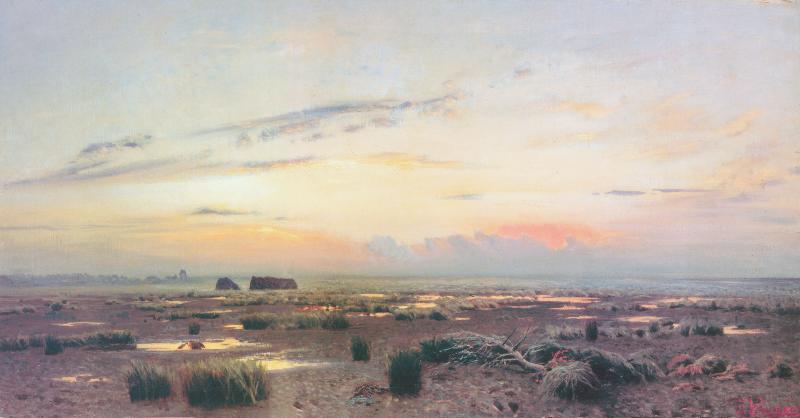 Isaac Levitan Marsh at evening